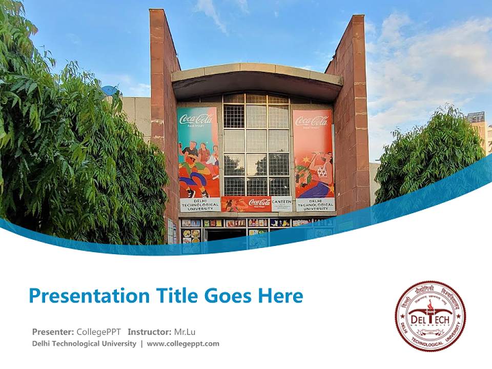 Delhi Technological University Course/Courseware Creation PPT Template4:3 ratio PPT effect preview image5