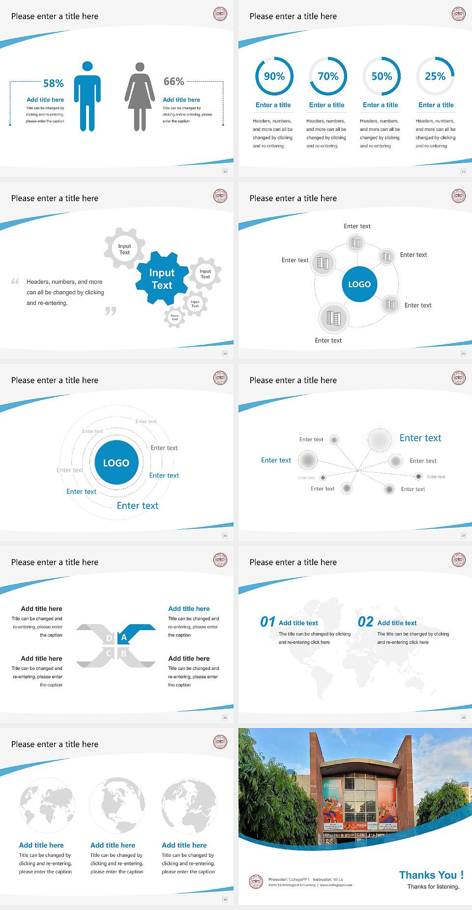 Delhi Technological University Course/Courseware Creation PPT Template4:3 ratio PPT effect preview image4