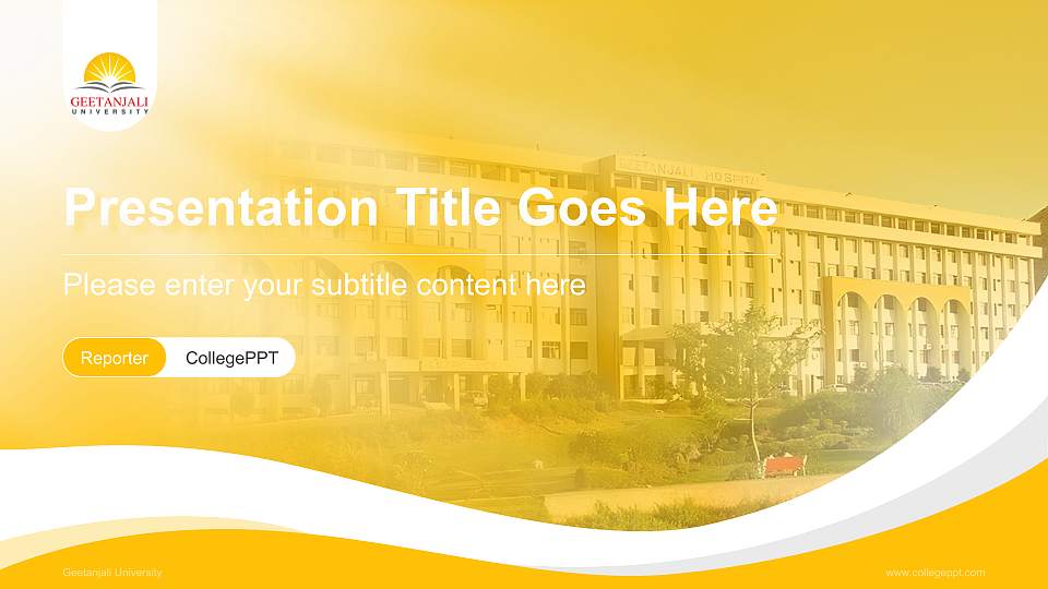 Geetanjali University Lecture Sharing and Networking Event PPT Template16:9 ratio PPT effect preview image