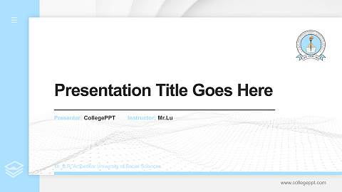 Dr. B.R. Ambedkar University of Social Sciences Thesis Proposal/Graduation Defense PPT Template