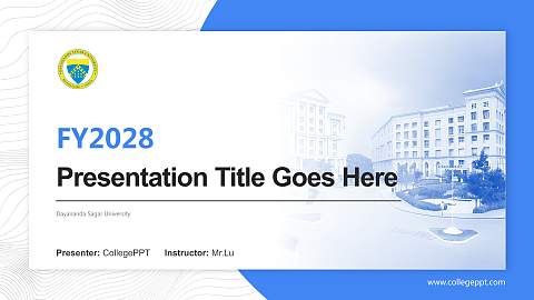 Dayananda Sagar University Academic Presentation/Research Findings Report PPT Template