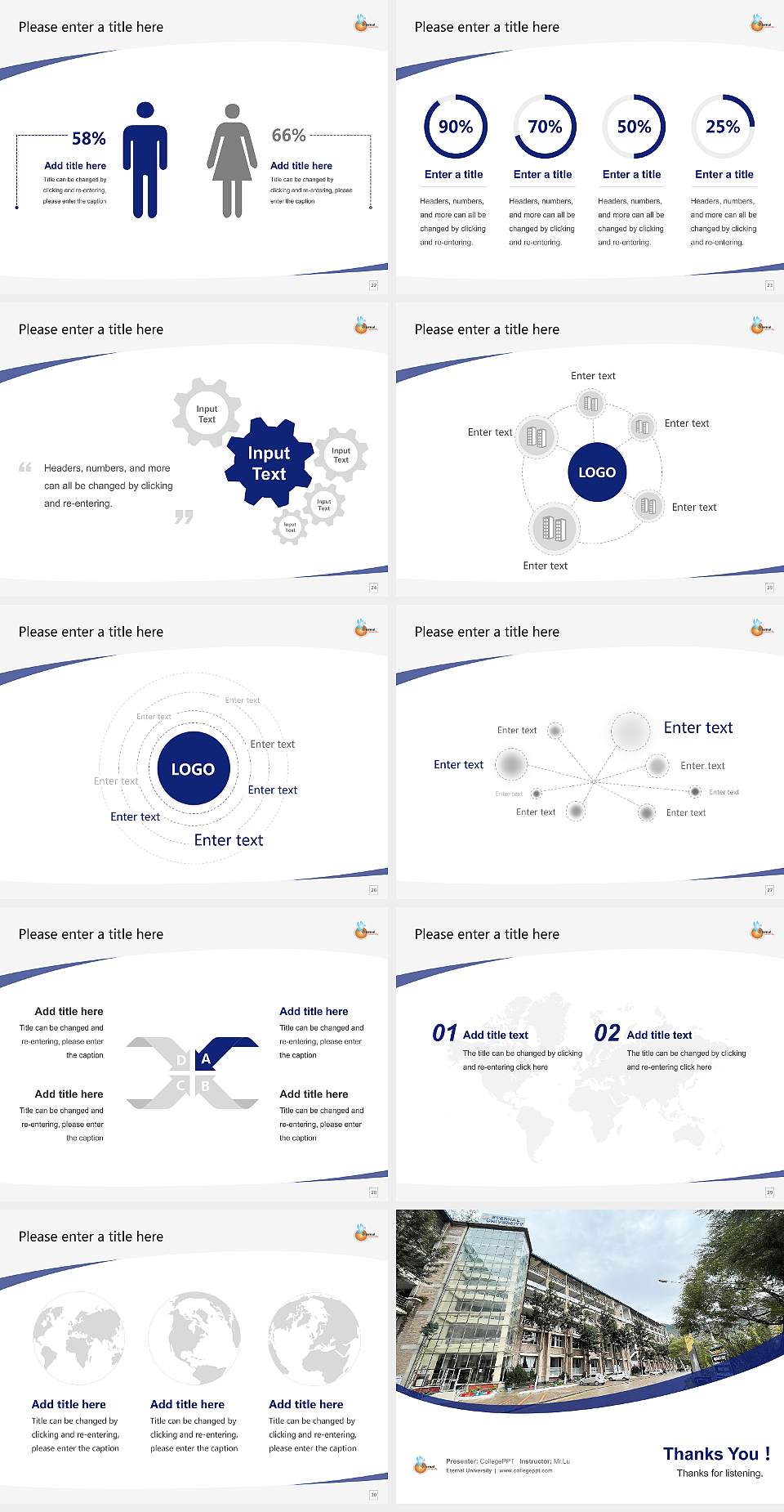 Eternal University Course/Courseware Creation PPT Template4:3 ratio PPT effect preview image4