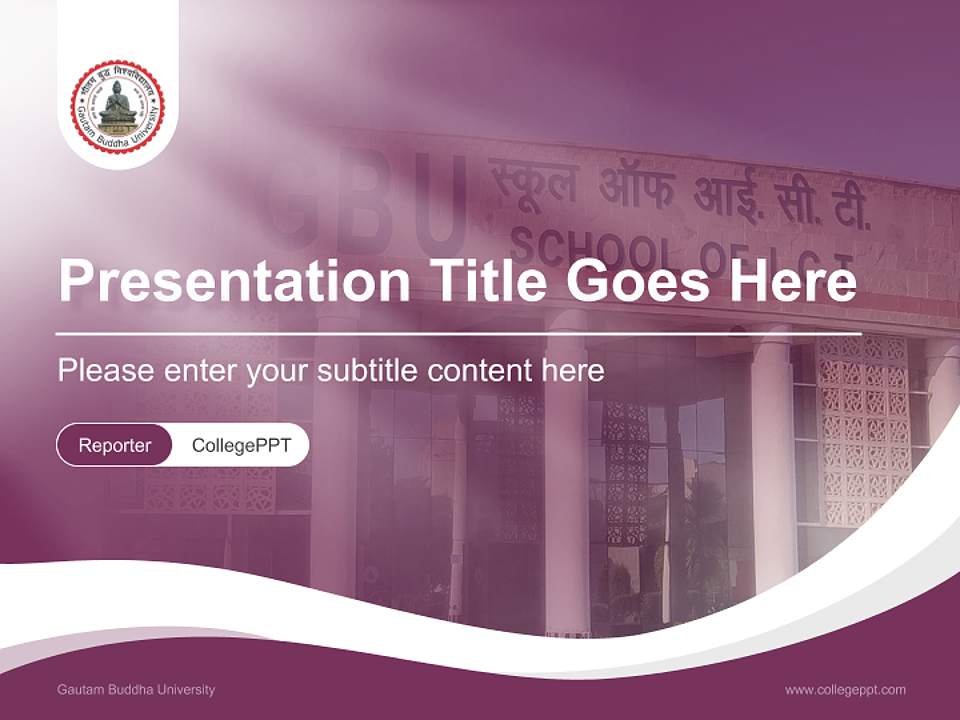 Gautam Buddha University Lecture Sharing and Networking Event PPT Template4:3 ratio PPT effect preview image4