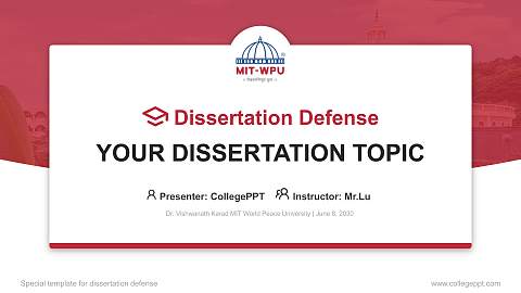 Dr. Vishwanath Karad MIT World Peace University Graduation Thesis Defense PPT Template