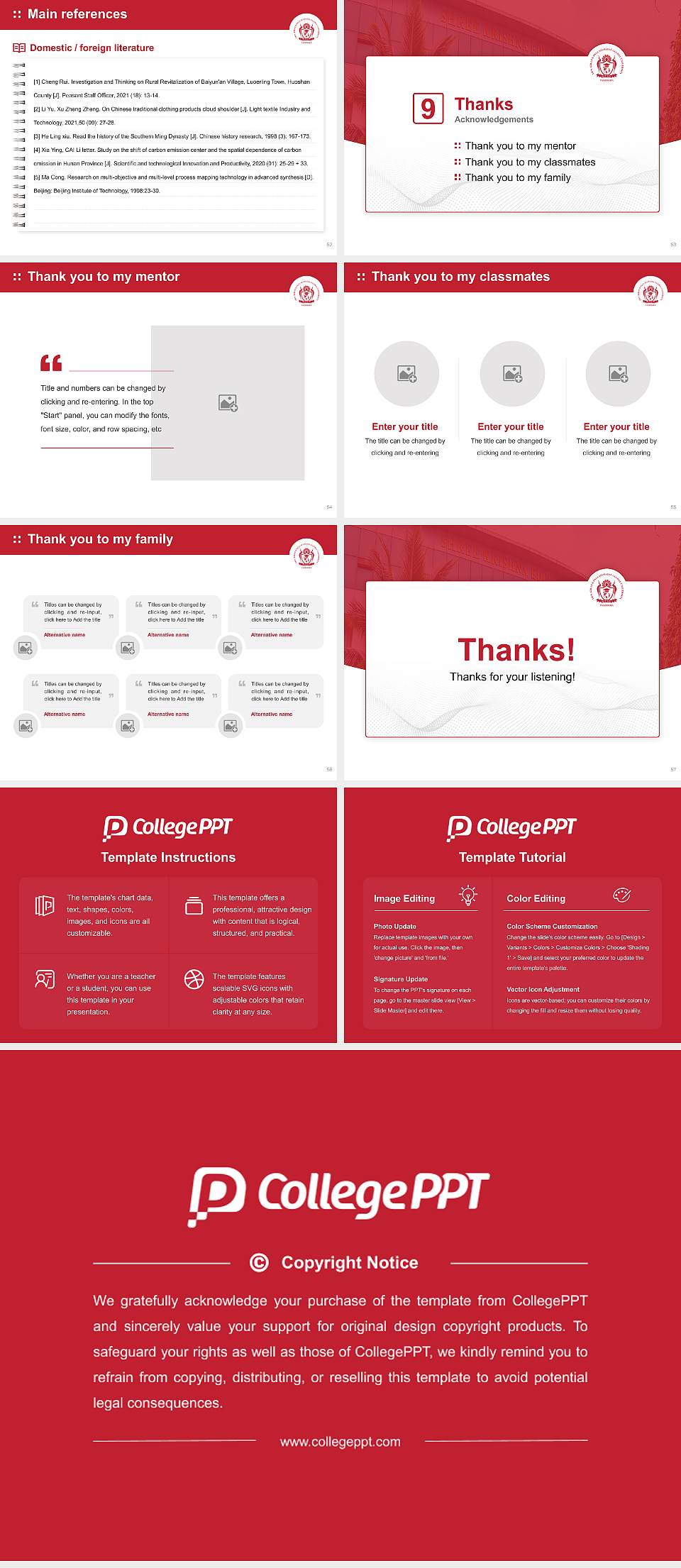 Drs. Kiran & Pallavi Patel Global University (KPGU) Graduation Thesis Defense PPT Template4:3 ratio PPT effect preview image7