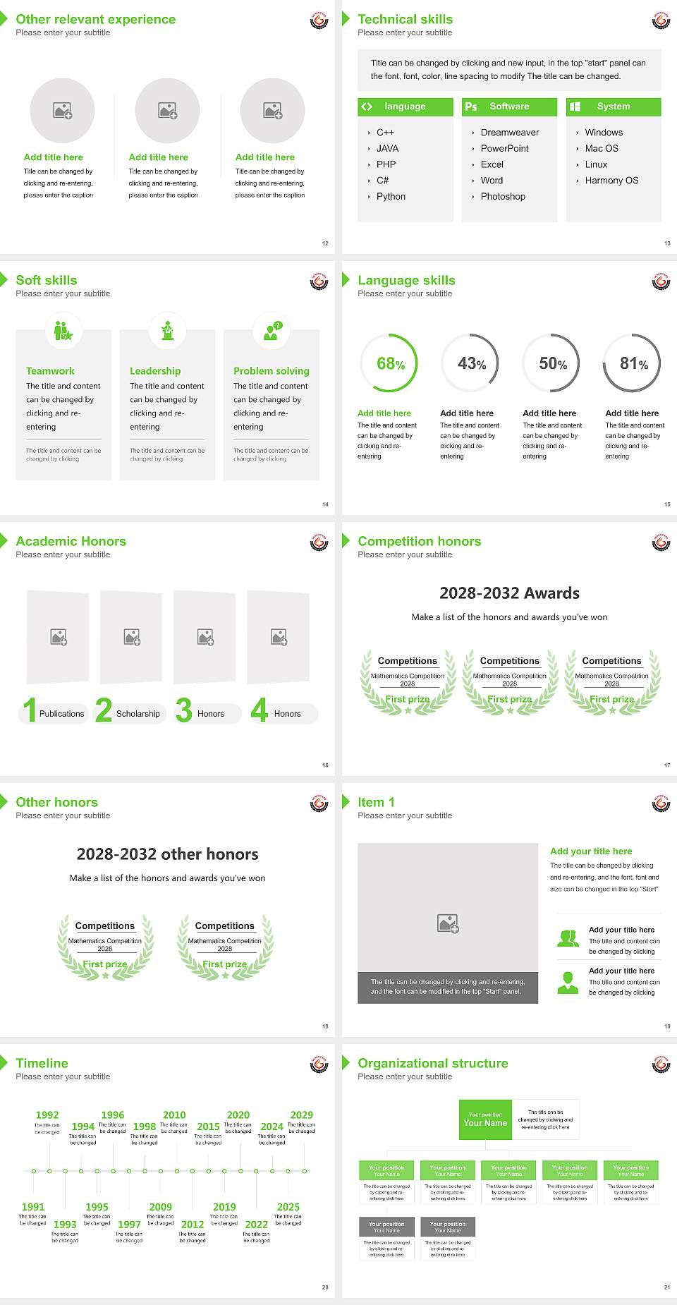 Graphic Era Hill University Resume PPT Template4:3 ratio PPT effect preview image3