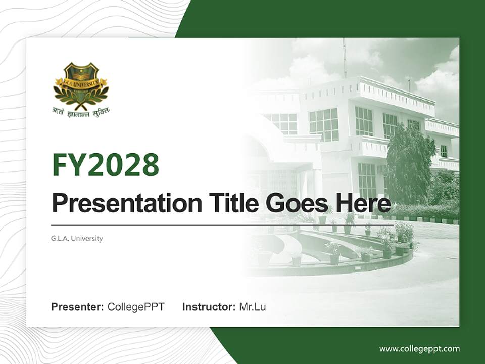 G.L.A. University Academic Presentation/Research Findings Report PPT Template4:3 ratio PPT effect preview image5