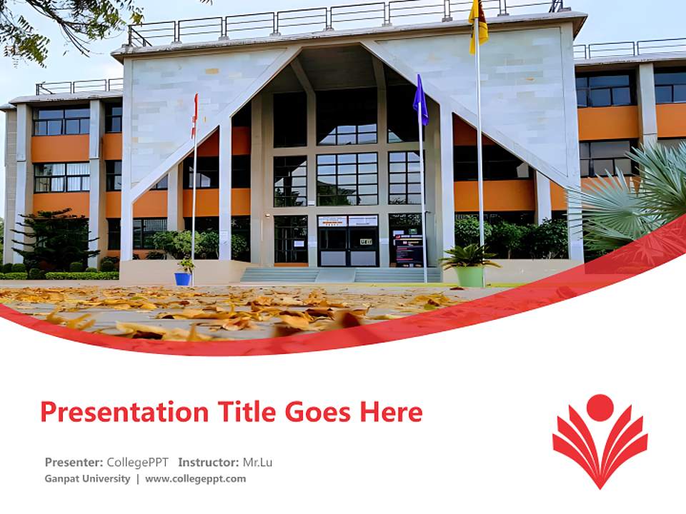 Ganpat University Course/Courseware Creation PPT Template4:3 ratio PPT effect preview image5
