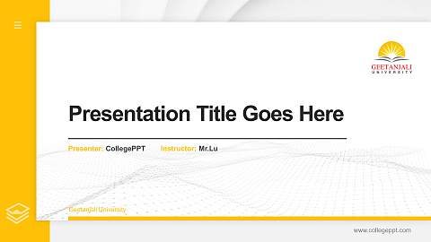 Geetanjali University Thesis Proposal/Graduation Defense PPT Template