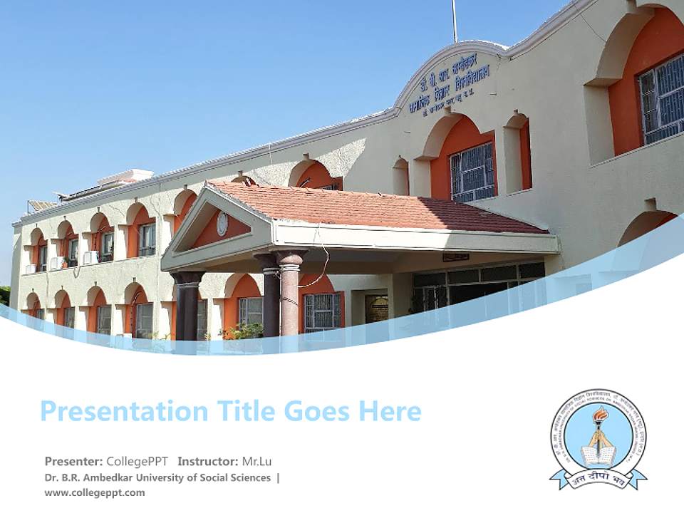 Dr. B.R. Ambedkar University of Social Sciences Course/Courseware Creation PPT Template4:3 ratio PPT effect preview image5