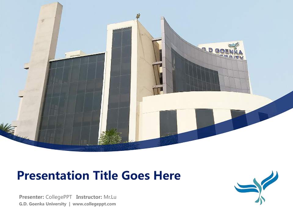 G.D. Goenka University Course/Courseware Creation PPT Template4:3 ratio PPT effect preview image5