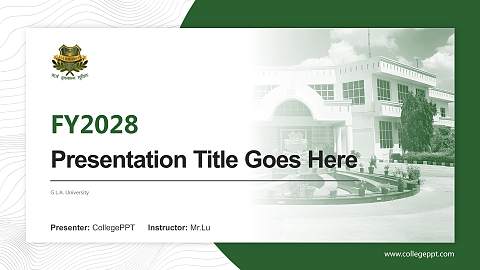 G.L.A. University Academic Presentation/Research Findings Report PPT Template