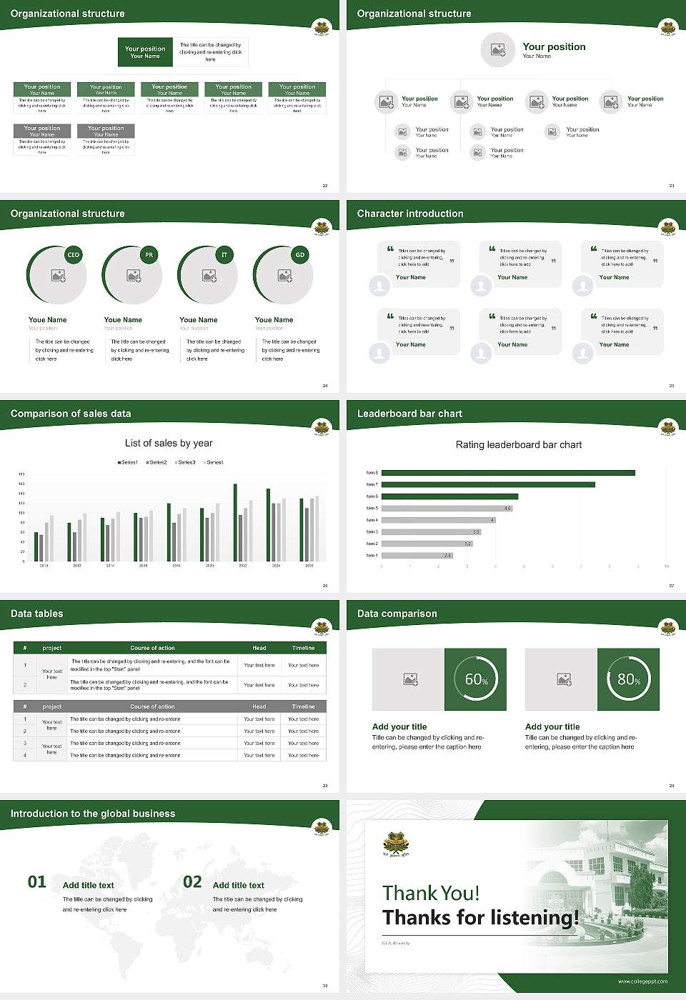 G.L.A. University Academic Presentation/Research Findings Report PPT Template16:9 ratio PPT effect preview image4