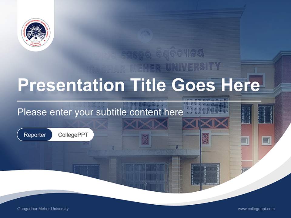 Gangadhar Meher University Lecture Sharing and Networking Event PPT Template4:3 ratio PPT effect preview image4