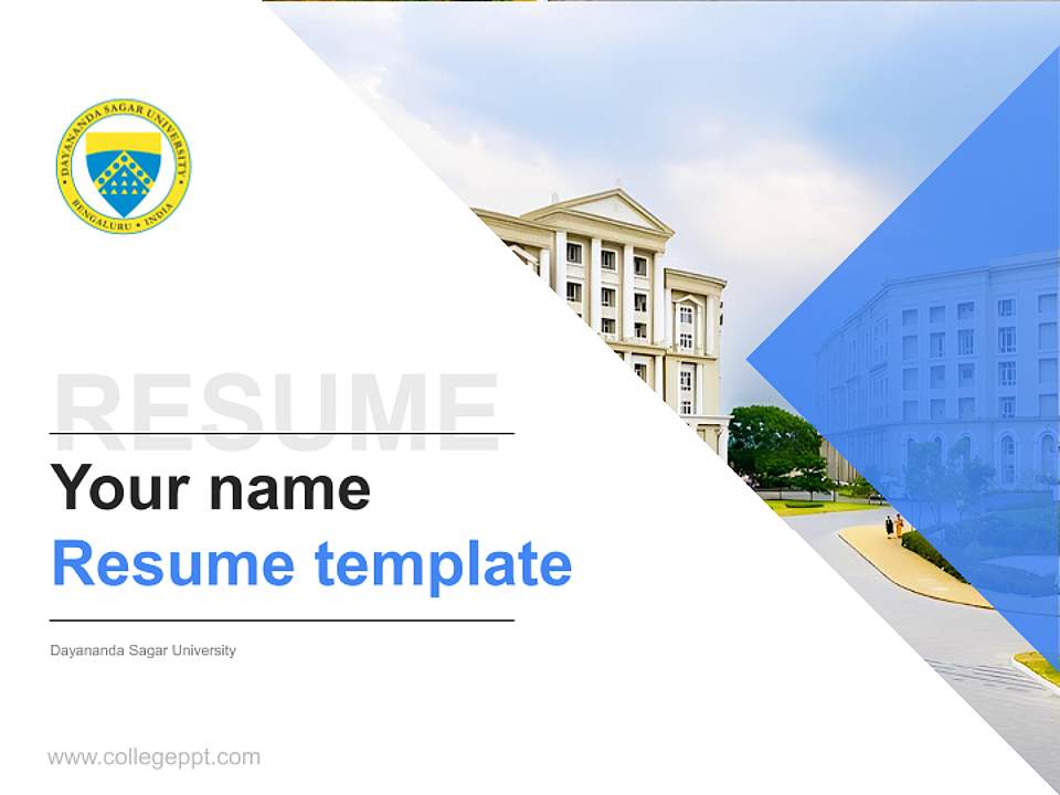 Dayananda Sagar University Resume PPT Template4:3 ratio PPT effect preview image5