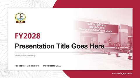 Govind Guru Tribal University Academic Presentation/Research Findings Report PPT Template