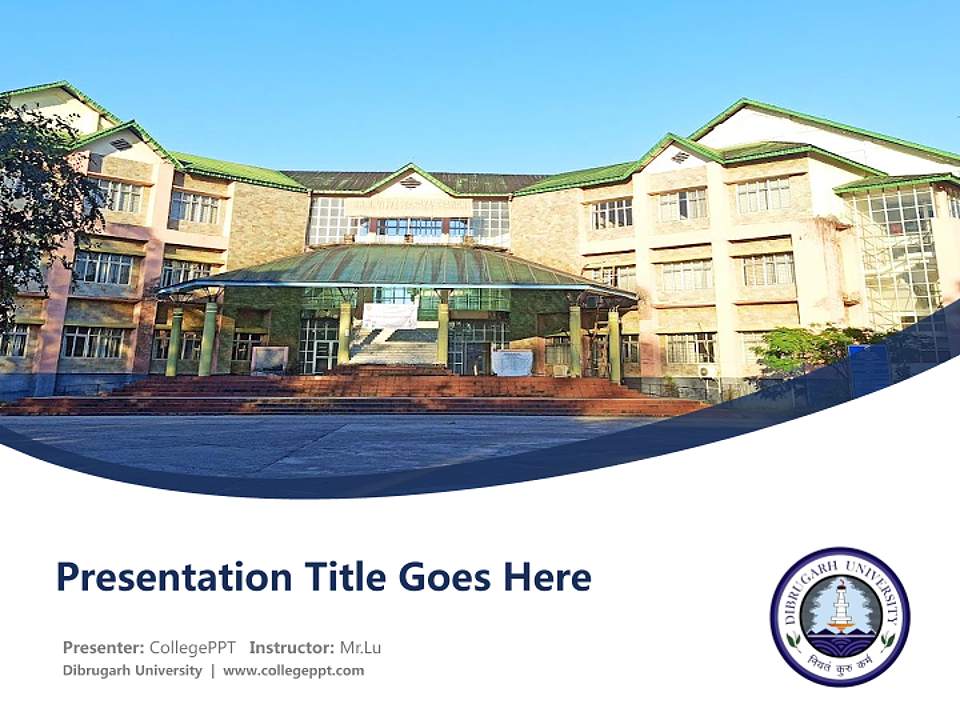 Dibrugarh University Course/Courseware Creation PPT Template4:3 ratio PPT effect preview image5