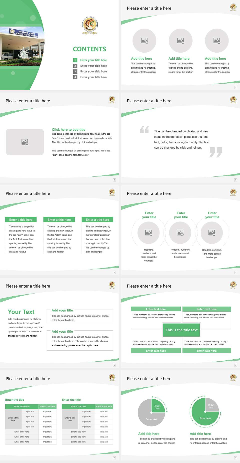 Davangere University Course/Courseware Creation PPT Template4:3 ratio PPT effect preview image2
