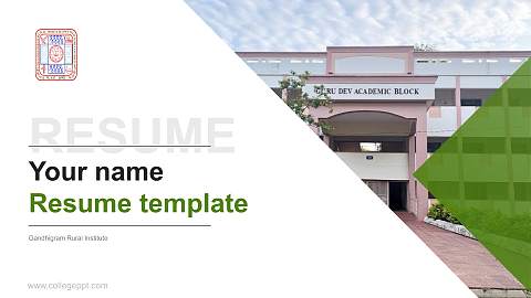 Gandhigram Rural Institute Resume PPT Template