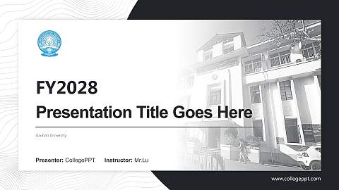 Gauhati University Academic Presentation/Research Findings Report PPT Template