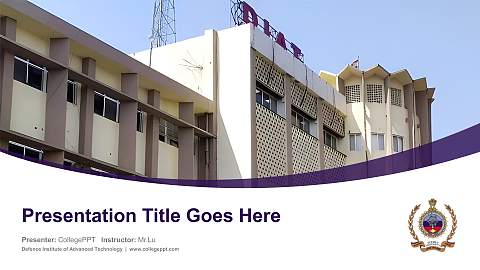 Defence Institute of Advanced Technology Course/Courseware Creation PPT Template