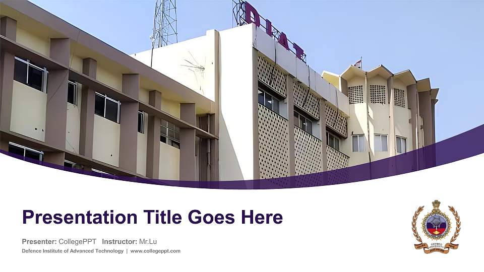 Defence Institute of Advanced Technology Course/Courseware Creation PPT Template16:9 ratio PPT effect preview image