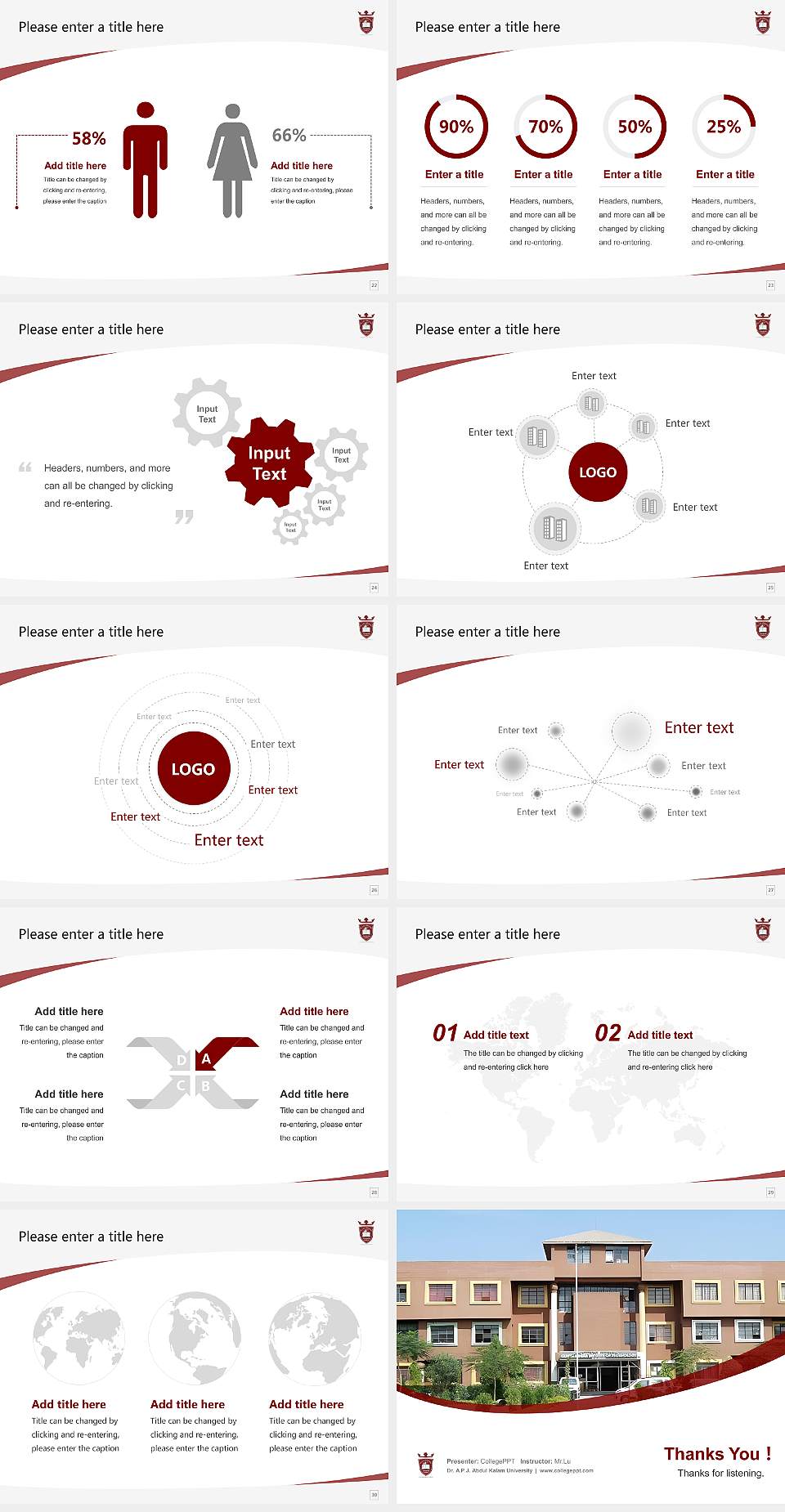 Dr. A.P.J. Abdul Kalam University Course/Courseware Creation PPT Template4:3 ratio PPT effect preview image4