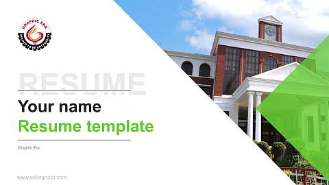 Graphic Era Resume PPT Template
