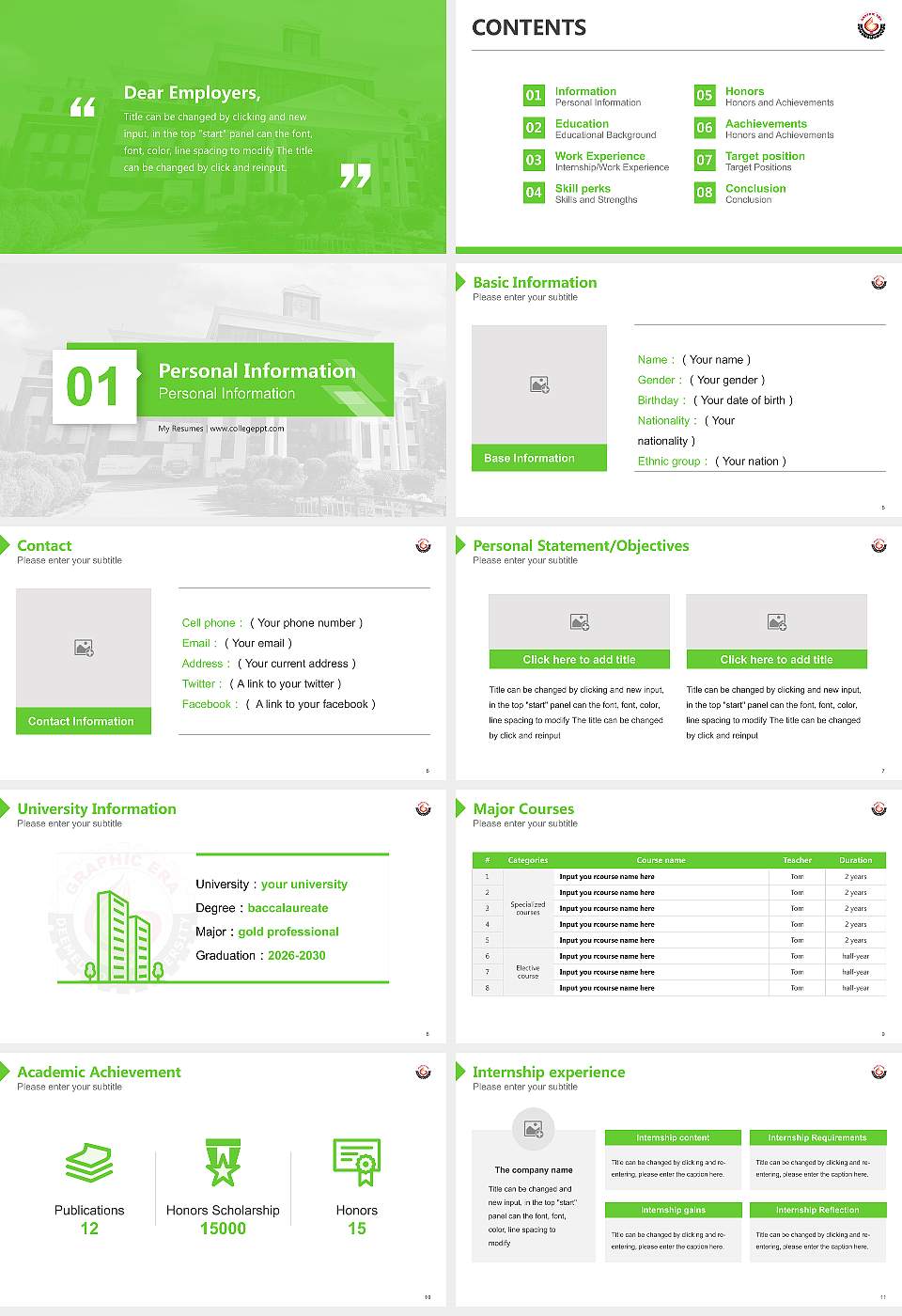 Graphic Era Resume PPT Template16:9 ratio PPT effect preview image2