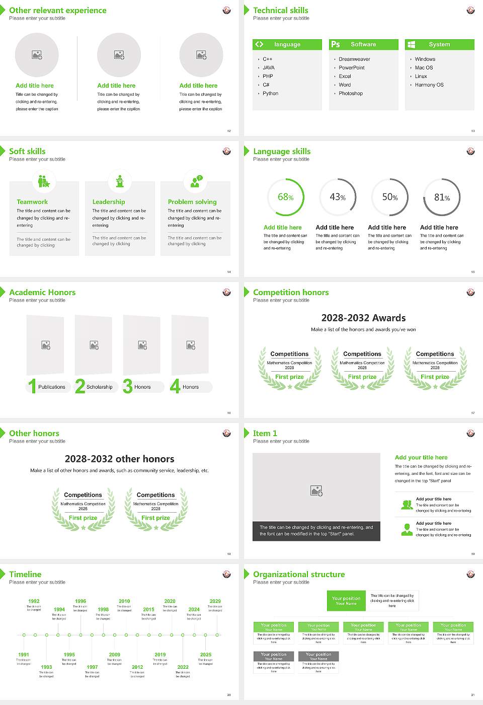 Graphic Era Resume PPT Template16:9 ratio PPT effect preview image3
