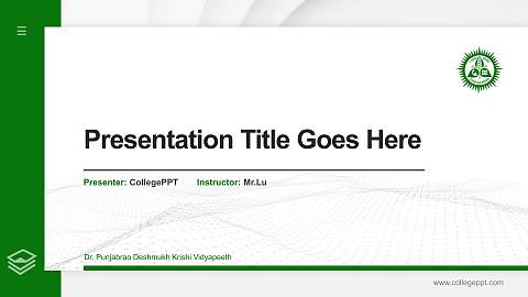 Dr. Punjabrao Deshmukh Krishi Vidyapeeth Thesis Proposal/Graduation Defense PPT Template