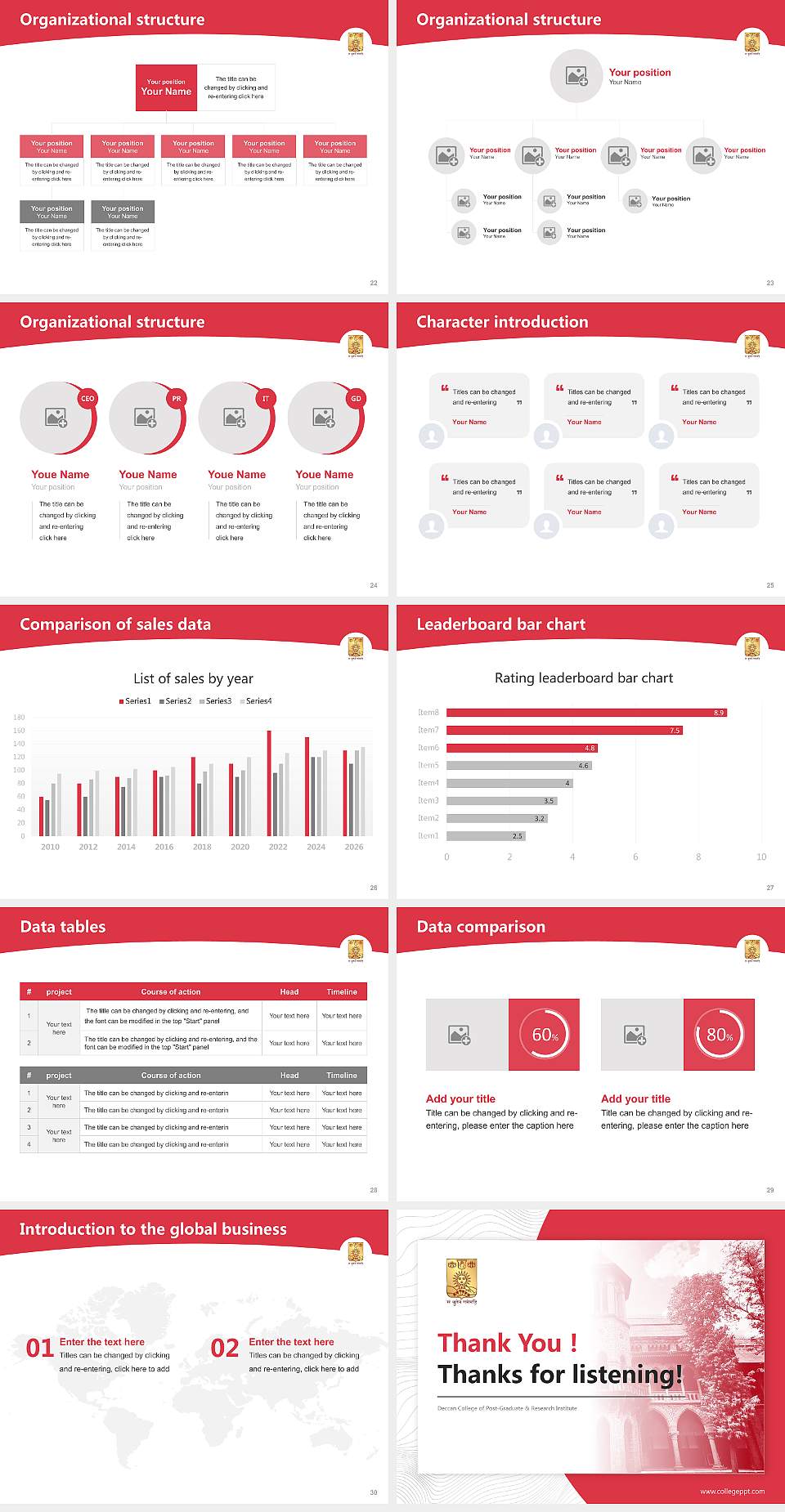 Deccan College of Post-Graduate & Research Institute Academic Presentation/Research Findings Report PPT Template4:3 ratio PPT effect preview image4