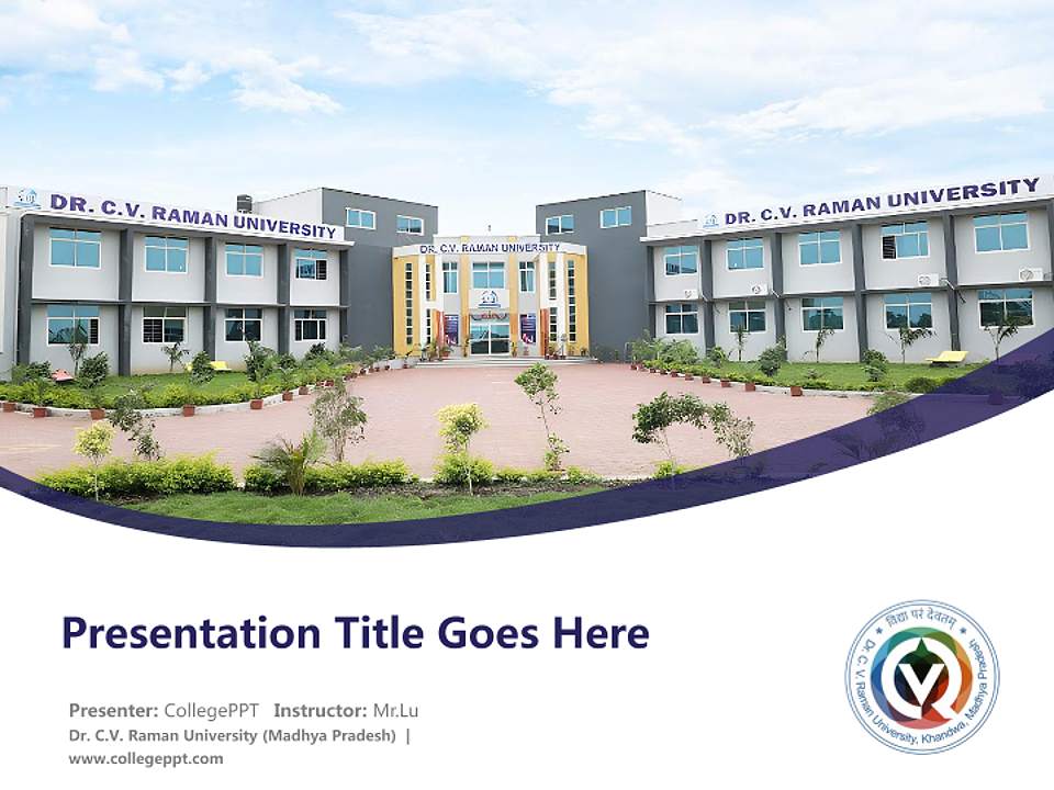 Dr. C.V. Raman University (Madhya Pradesh) Course/Courseware Creation PPT Template4:3 ratio PPT effect preview image5