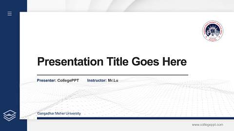 Gangadhar Meher University Thesis Proposal/Graduation Defense PPT Template