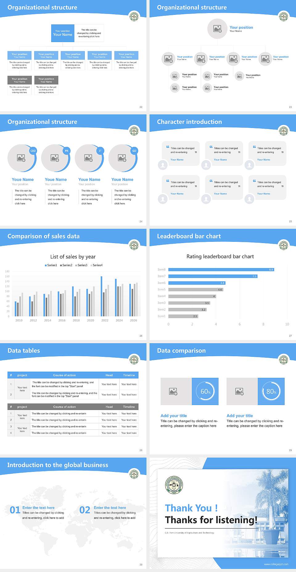 G.B. Pant University of Agriculture and Technology Academic Presentation/Research Findings Report PPT Template4:3 ratio PPT effect preview image4