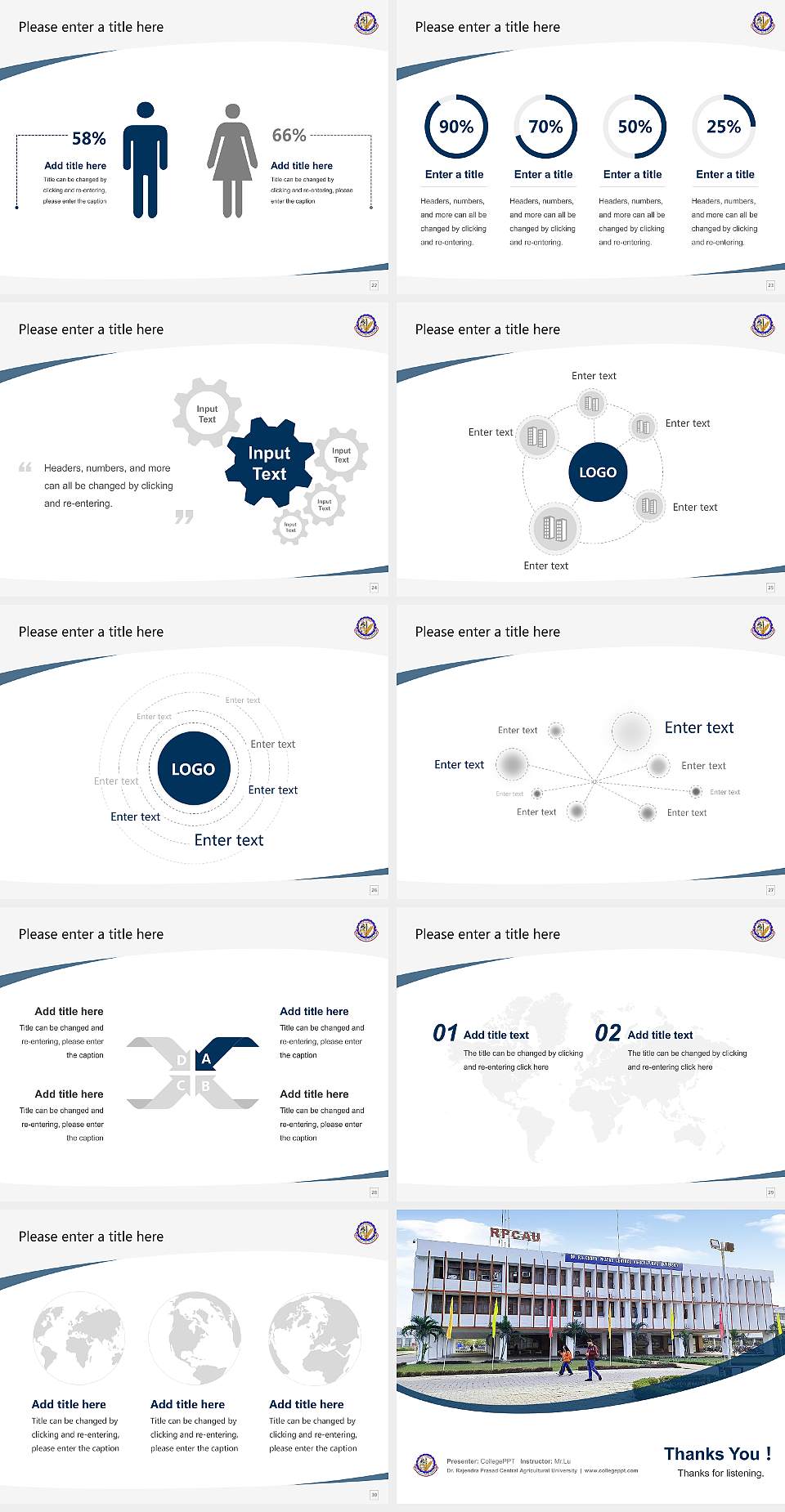 Dr. Rajendra Prasad Central Agricultural University Course/Courseware Creation PPT Template4:3 ratio PPT effect preview image4