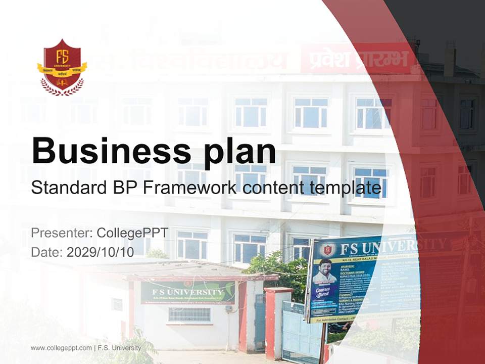 F.S. University Competition/Entrepreneurship Contest PPT Template4:3 ratio PPT effect preview image9