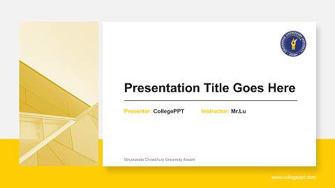 Girijananda Chowdhury University Assam General Purpose PPT Template