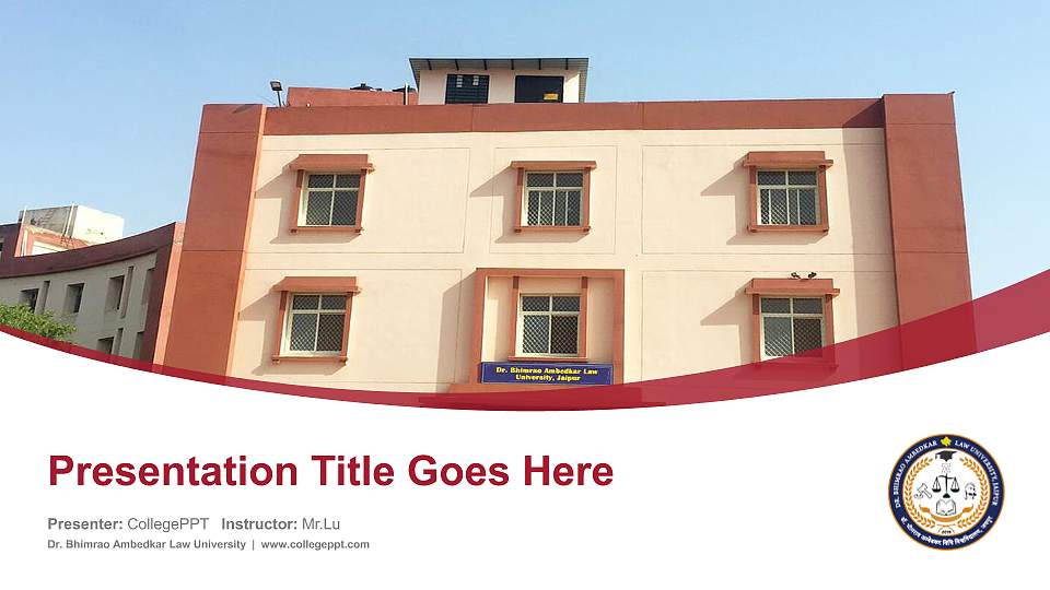 Dr. Bhimrao Ambedkar Law University Course/Courseware Creation PPT Template16:9 ratio PPT effect preview image