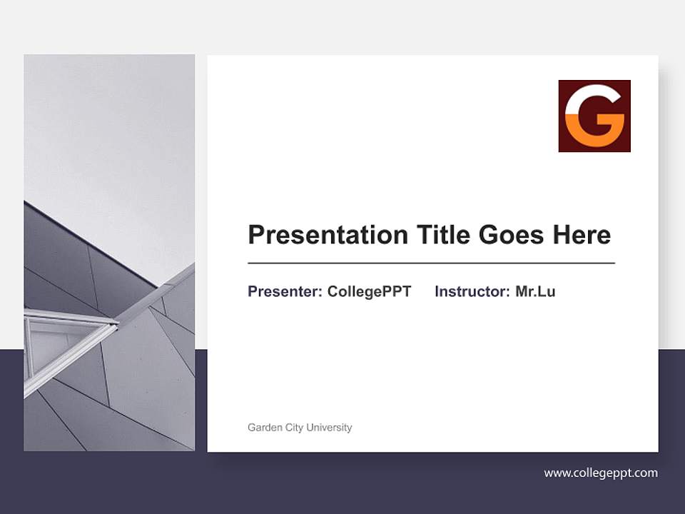 Garden City University General Purpose PPT Template4:3 ratio PPT effect preview image6