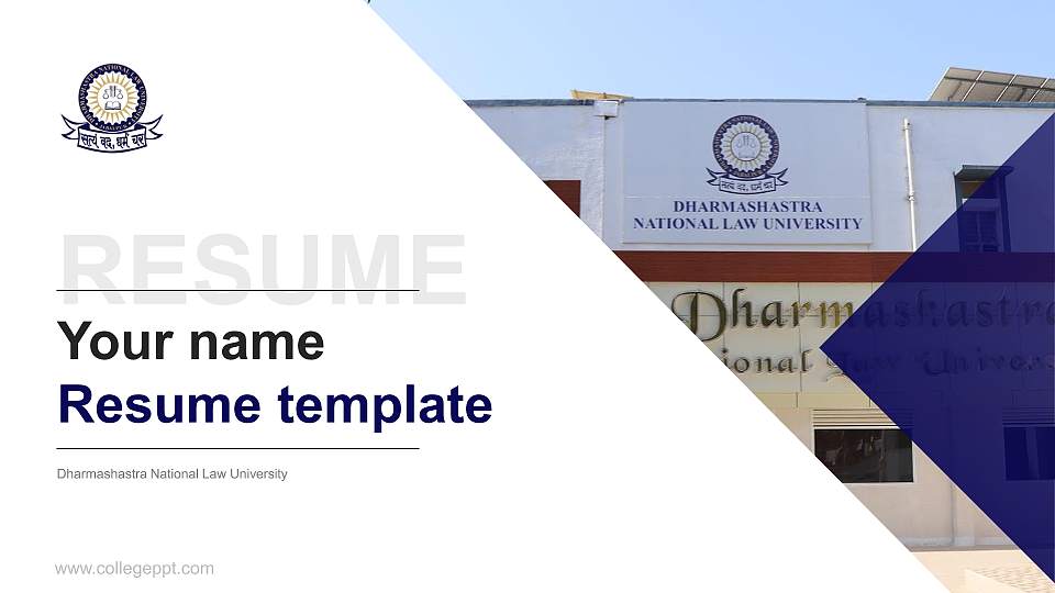 Dharmashastra National Law University Resume PPT Template16:9 ratio PPT effect preview image