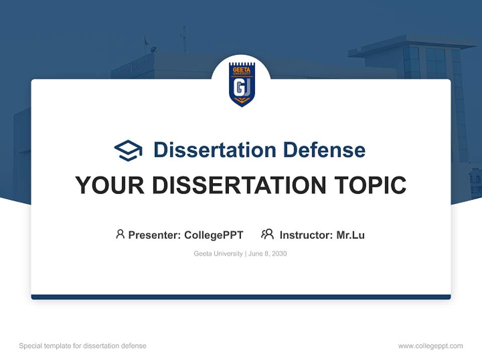 Geeta University Graduation Thesis Defense PPT Template4:3 ratio PPT effect preview image7