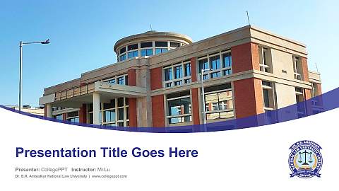 Dr. B.R. Ambedkar National Law University Course/Courseware Creation PPT Template