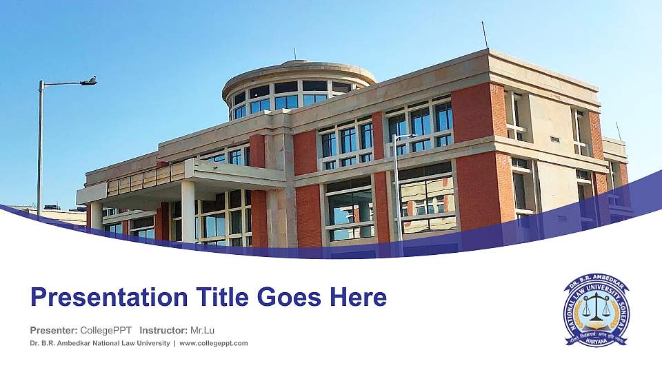 Dr. B.R. Ambedkar National Law University Course/Courseware Creation PPT Template16:9 ratio PPT effect preview image