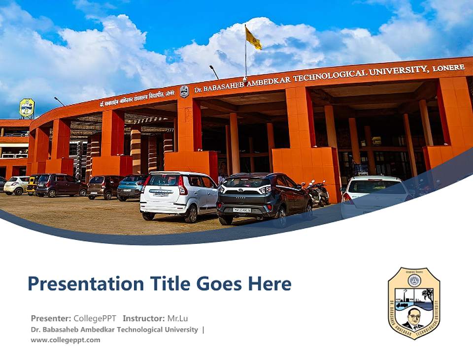 Dr. Babasaheb Ambedkar Technological University Course/Courseware Creation PPT Template4:3 ratio PPT effect preview image5