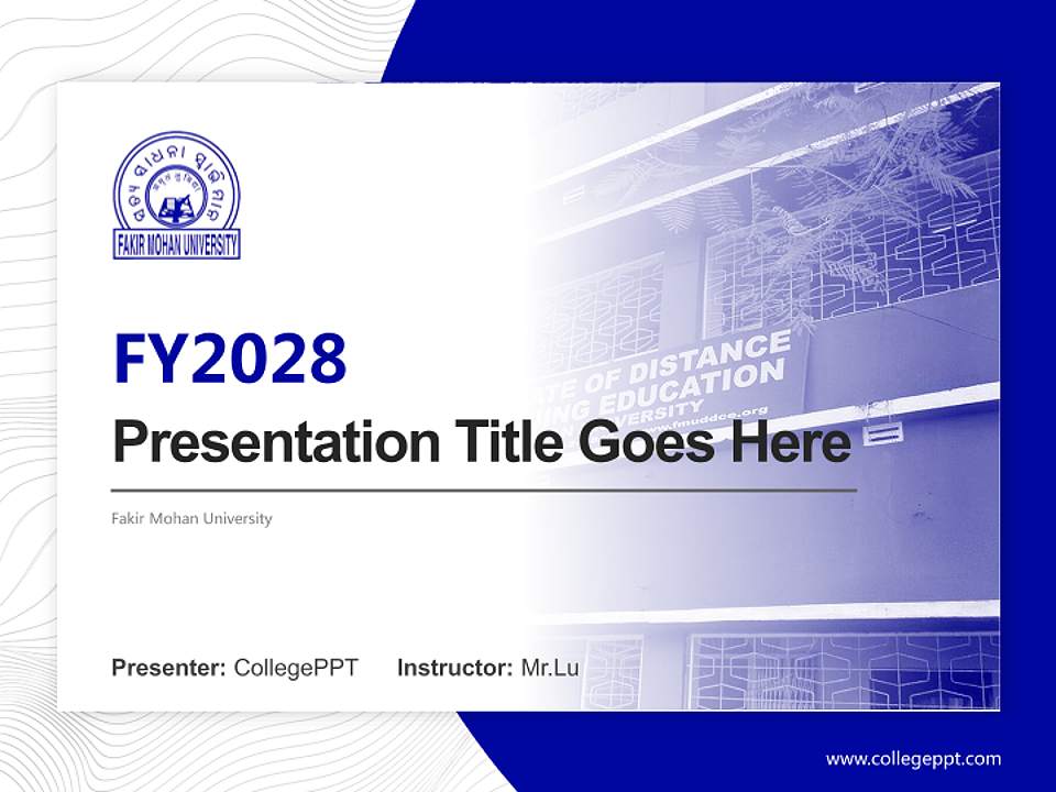 Fakir Mohan University Academic Presentation/Research Findings Report PPT Template4:3 ratio PPT effect preview image5