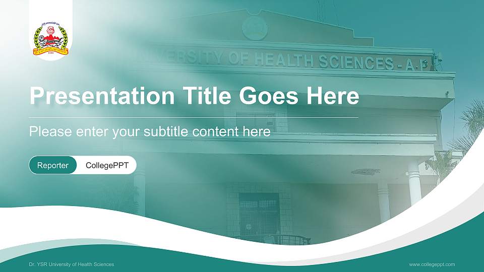 Dr. YSR University of Health Sciences Lecture Sharing and Networking Event PPT Template16:9 ratio PPT effect preview image