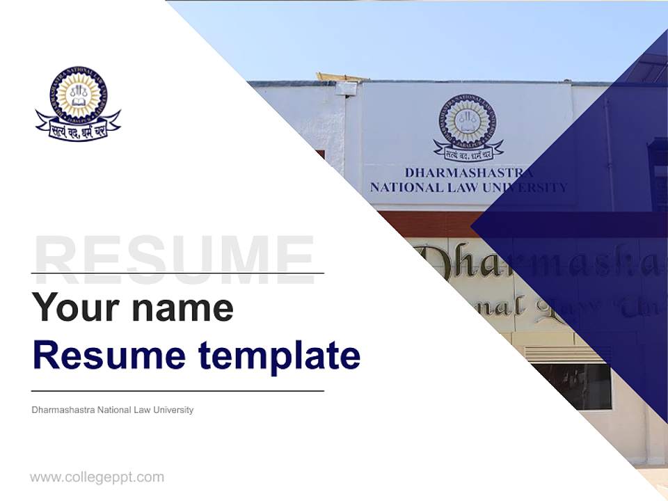 Dharmashastra National Law University Resume PPT Template4:3 ratio PPT effect preview image5