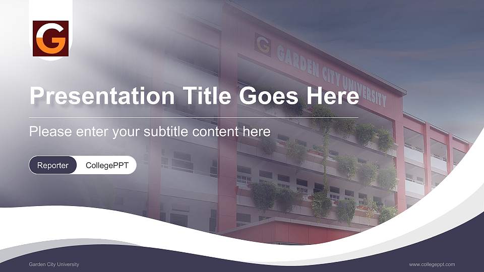 Garden City University Lecture Sharing and Networking Event PPT Template16:9 ratio PPT effect preview image