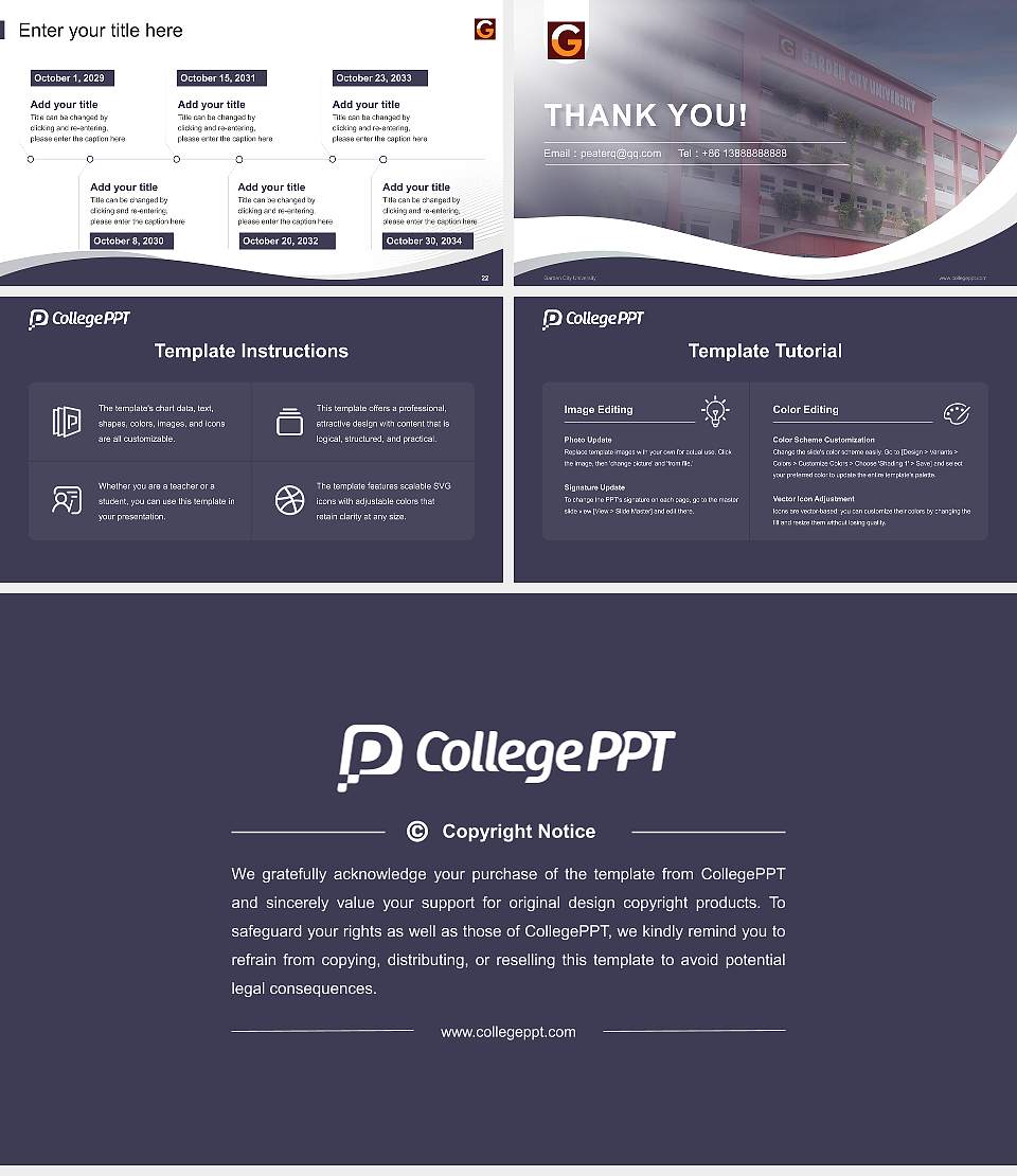 Garden City University Lecture Sharing and Networking Event PPT Template16:9 ratio PPT effect preview image4